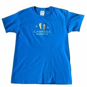 Haiti LABADEE Republique d'Haiti Royal Blue Short Sleeve T-Shirt Kids M